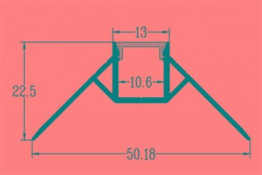 Canale in alluminio per illuminazione a strisce led