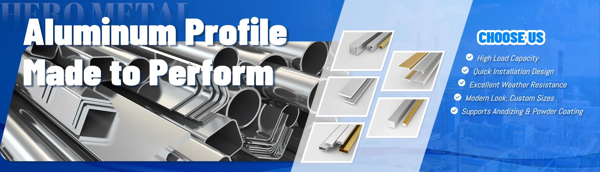 hero metal tile trim custom aluminum extrution profile